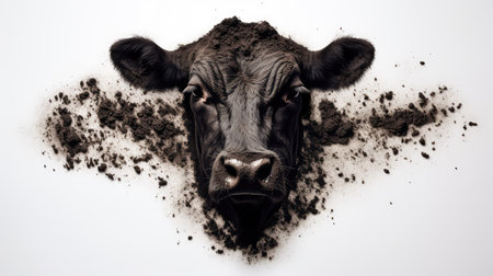 footprint black cow headの素材