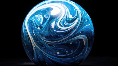 close blue silver marbleの素材