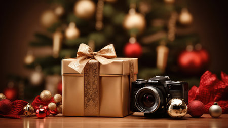 photography christmas gift cameraの素材