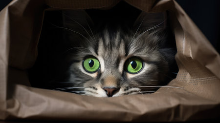 eyes cat in bagの素材