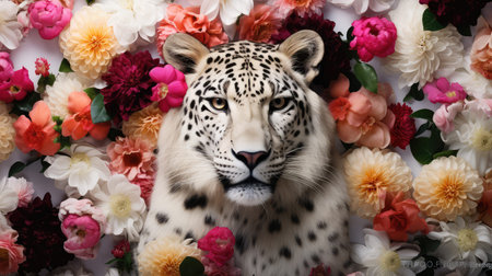 leopard animal print black and whiteの素材