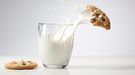 crumbs cookies white backgroundの素材