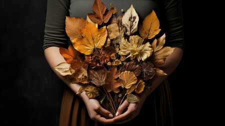 earthy card leavesの素材