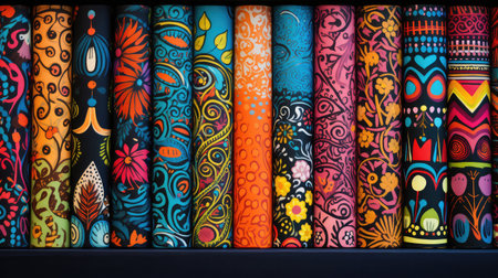 patterns colorful booksの素材