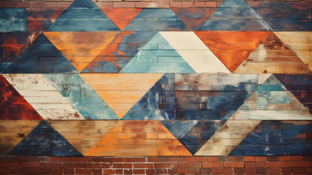 geometric background brick wallの素材