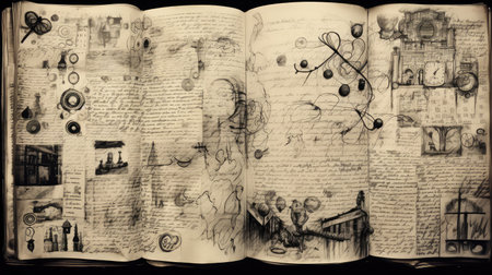 vintage black and white psychedelicの素材