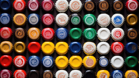 unique bottle capsの素材