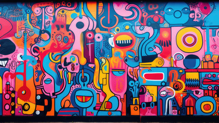 pinks colorful wallの素材