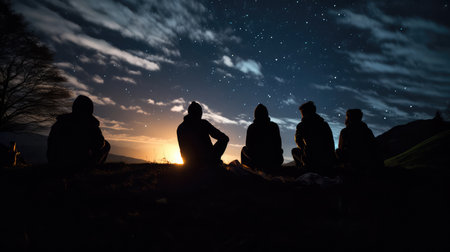 friends black sky starsの素材