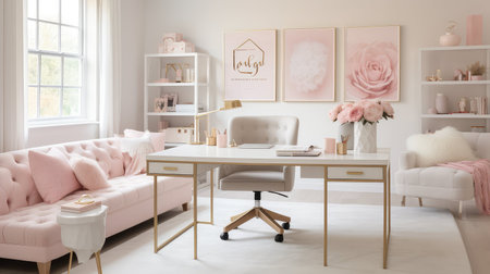 desk home office whiteの素材