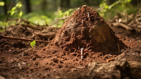 trunk fire ant moundの素材