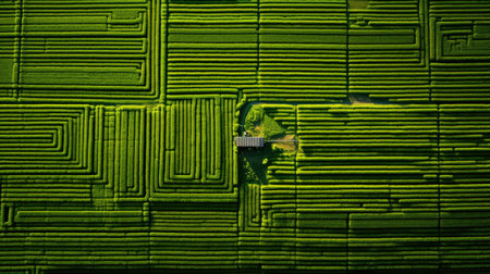 crops green farm combineの素材