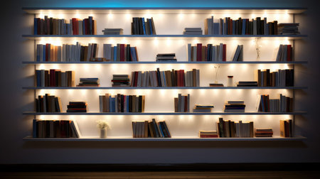 display light book shelf whiteの素材