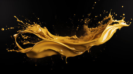 metallic gold paint splashの素材