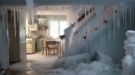 pipe freezing cold houseの素材