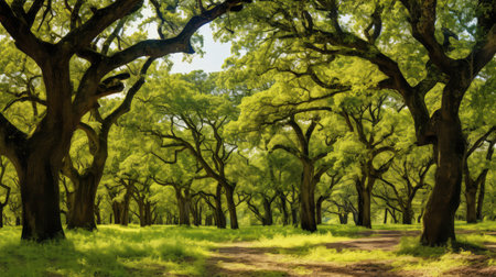 trees oak wood backgroundの素材