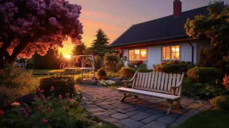 neighborhood family house outsideの素材