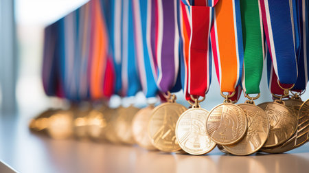 award medal on whiteの素材