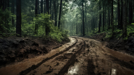 mud off road tracksの素材