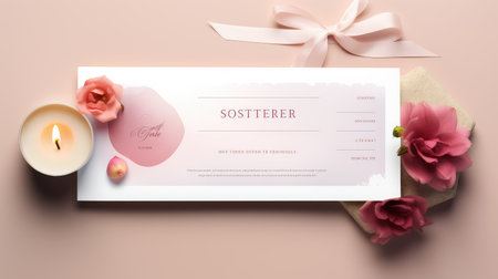 facial gift certificate birthdayの素材