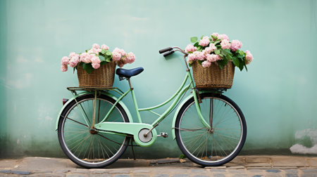 basket green bicycleの素材