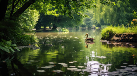 reflection green nature backgroundの素材