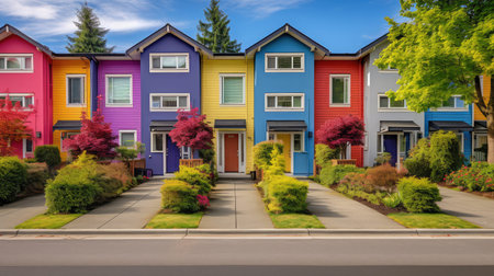 neighborhood housing complexの素材