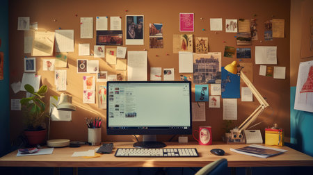 notes office desk wallの素材