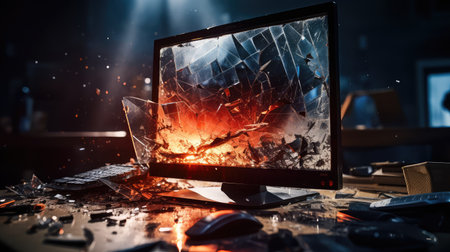 broken office damageの素材