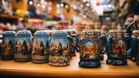 painted oktoberfest beer steinの素材