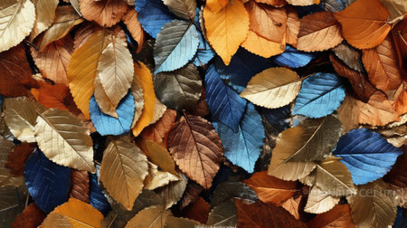 festive glitter leavesの素材