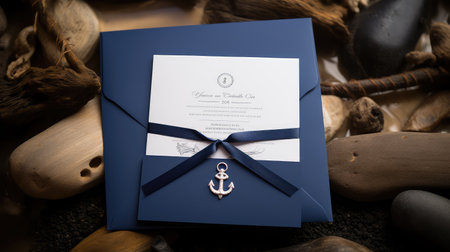 inserts navy blue invitationの素材
