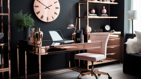 glossy rose gold deskの素材