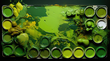 lime painter greenの素材