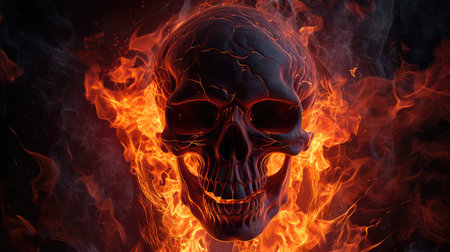 flames skull fireの素材