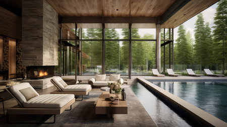 windows pool houseの素材