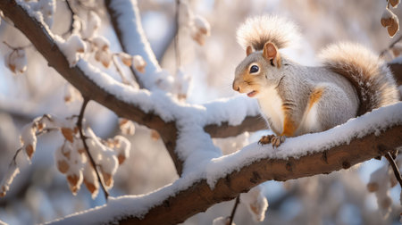 squirrel tree branchの素材
