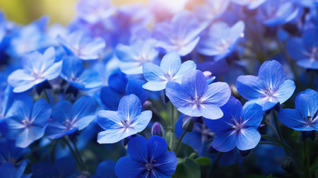 flowers pretty blue backgroundの素材