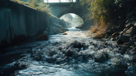 discharge sewer waterの素材