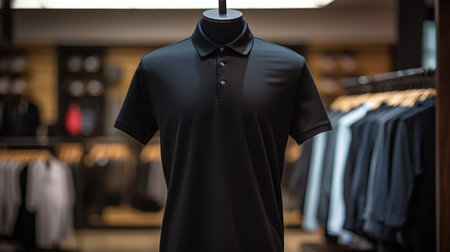 fashion polo shirt blackの素材