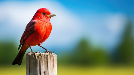 sunlight red birdの素材