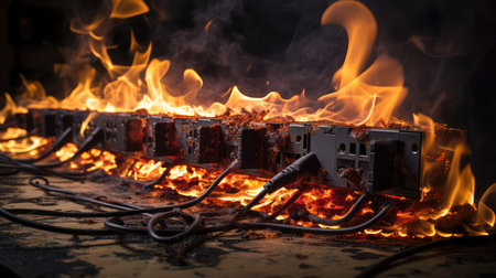 electrical power strip fireの素材