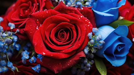 forget red and blue flowersの素材