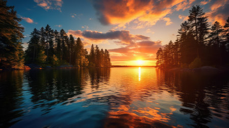 calm sunny waterの素材