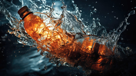 burst water bottle splashの素材