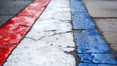 flag red white and blue lineの素材