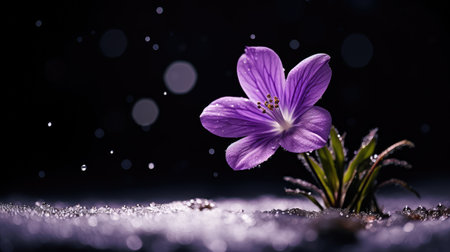 ctrast snow on dark backgroundの素材