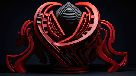 red text effect blackの素材