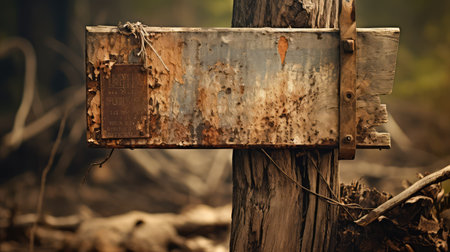 sign rusted metalの素材