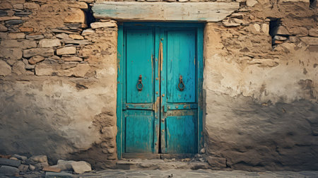 paint turquoise doorの素材